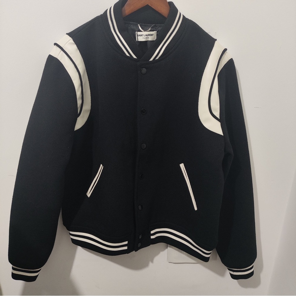 Saint Laurent Paris Minimalist Cool Classic Varsity Jacket